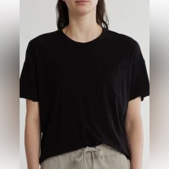 James Perse Boxy crew T-shirt black size 3 Large - Picture 2 of 8
